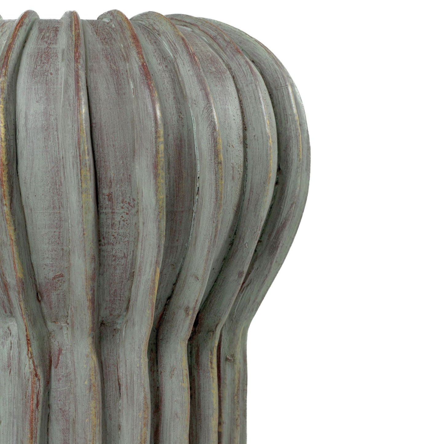 Visha - Terracotta Vase - Gray Green