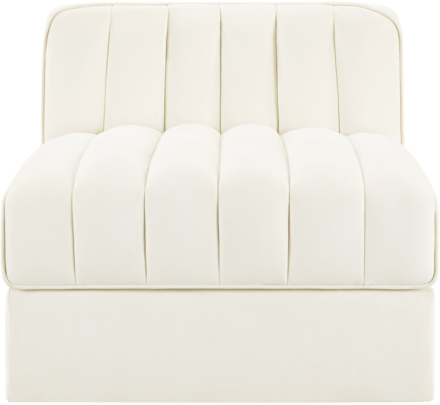Rummi - Velvet Performance Fabric Upholstered Modular Armless Chair