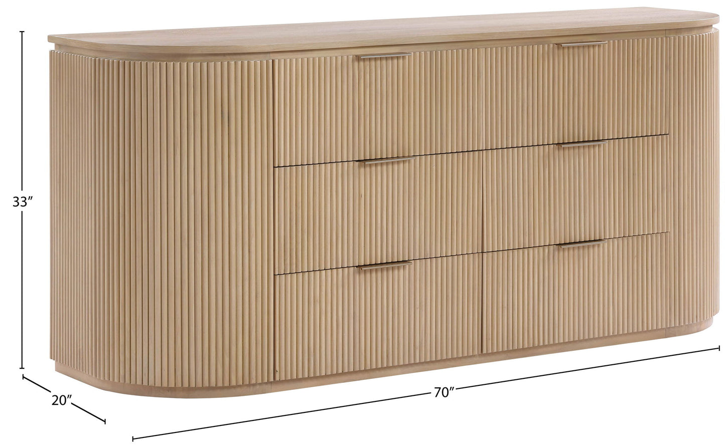Astrid - Solid Wood And Oak Veneer Dresser