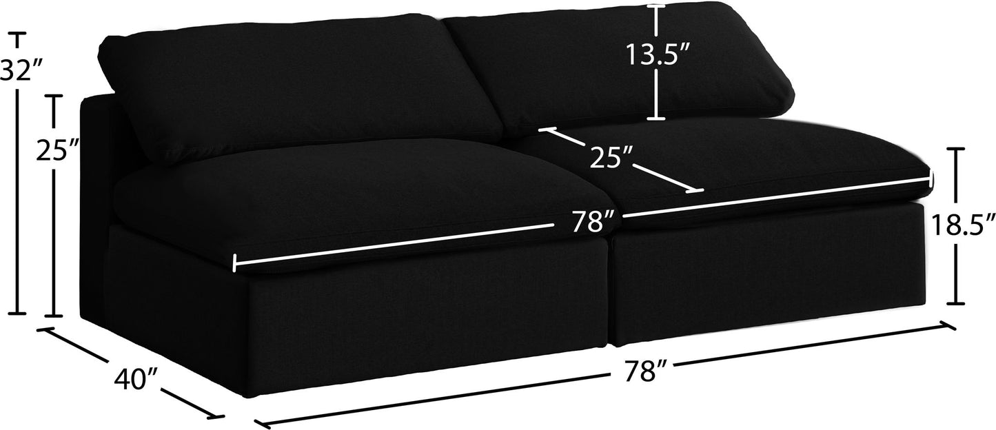 Serene - Modular Armless 2 Seat Sofa