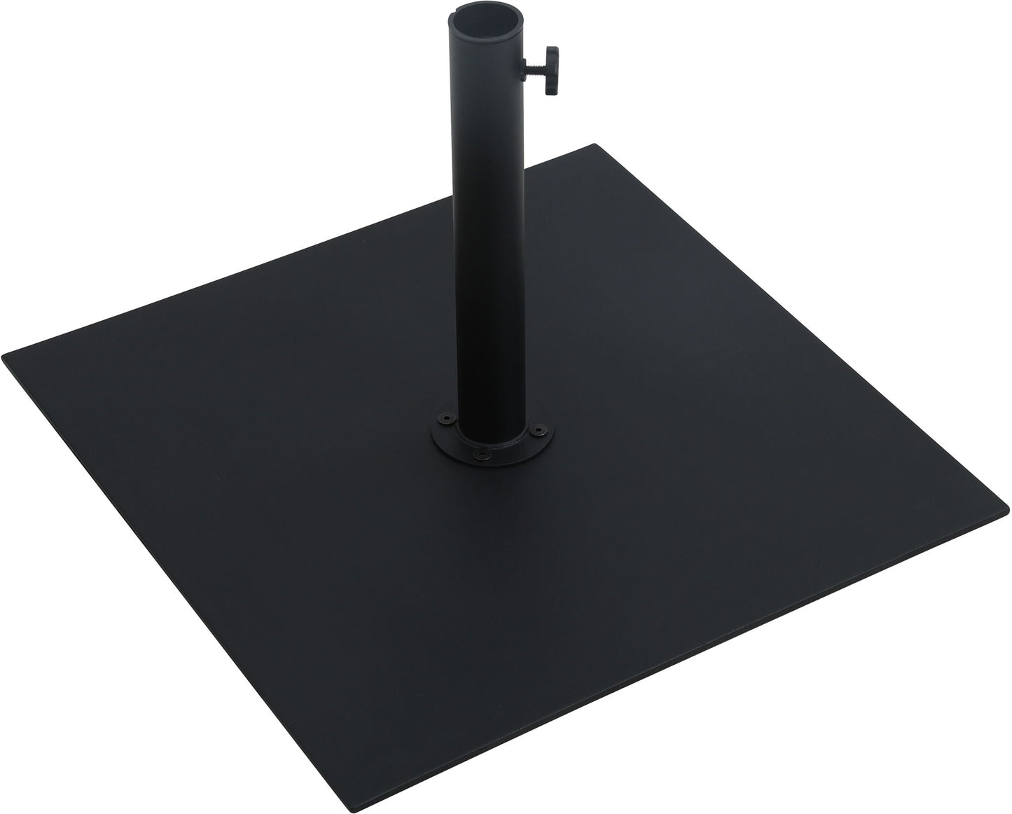 Fiji - Aluminum Patio Umbrella With Square Black And Teak Base