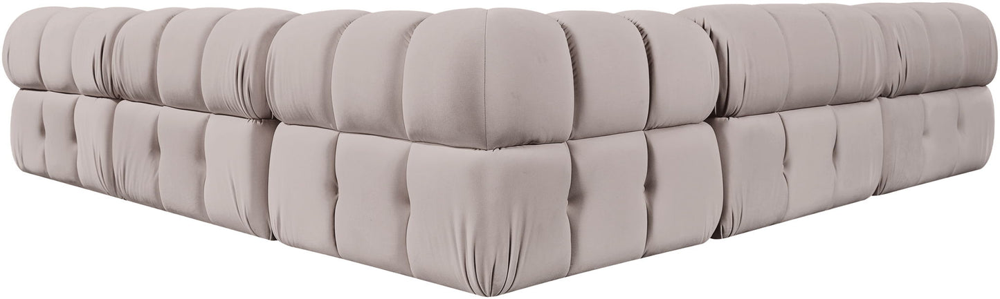 Orin - Velvet Fabric 5 Piece Modular Sectional