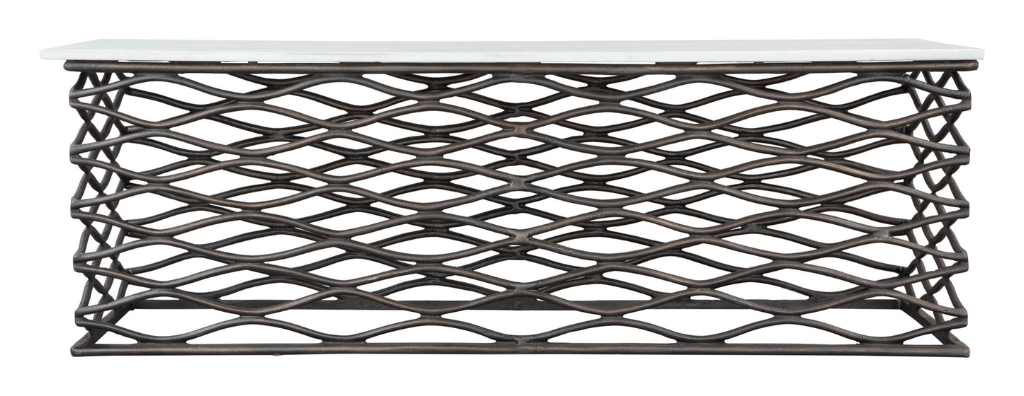 Duchess - Coffee Table - White / Antique Bronze