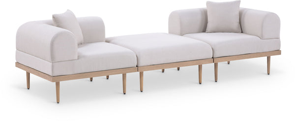 Laguna - 3 Piece 106.5" Outdoor Patio Modular Sofa With Backless Seat