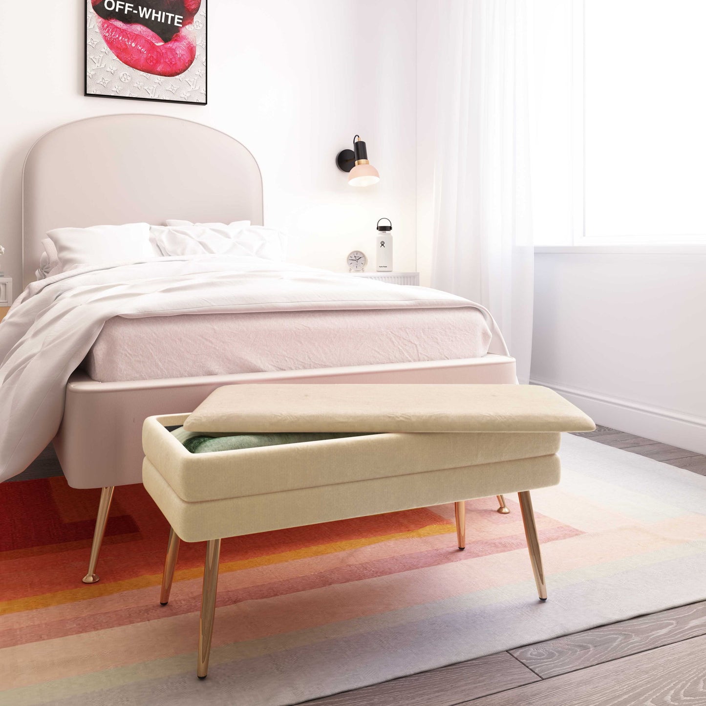 Ziva - Velvet Storage Bench