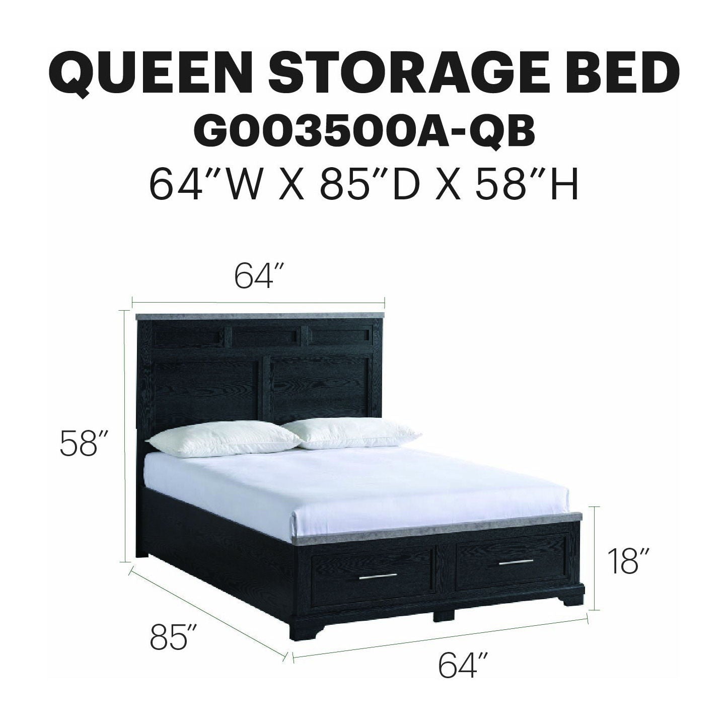 Grande - Queen Bed - Black