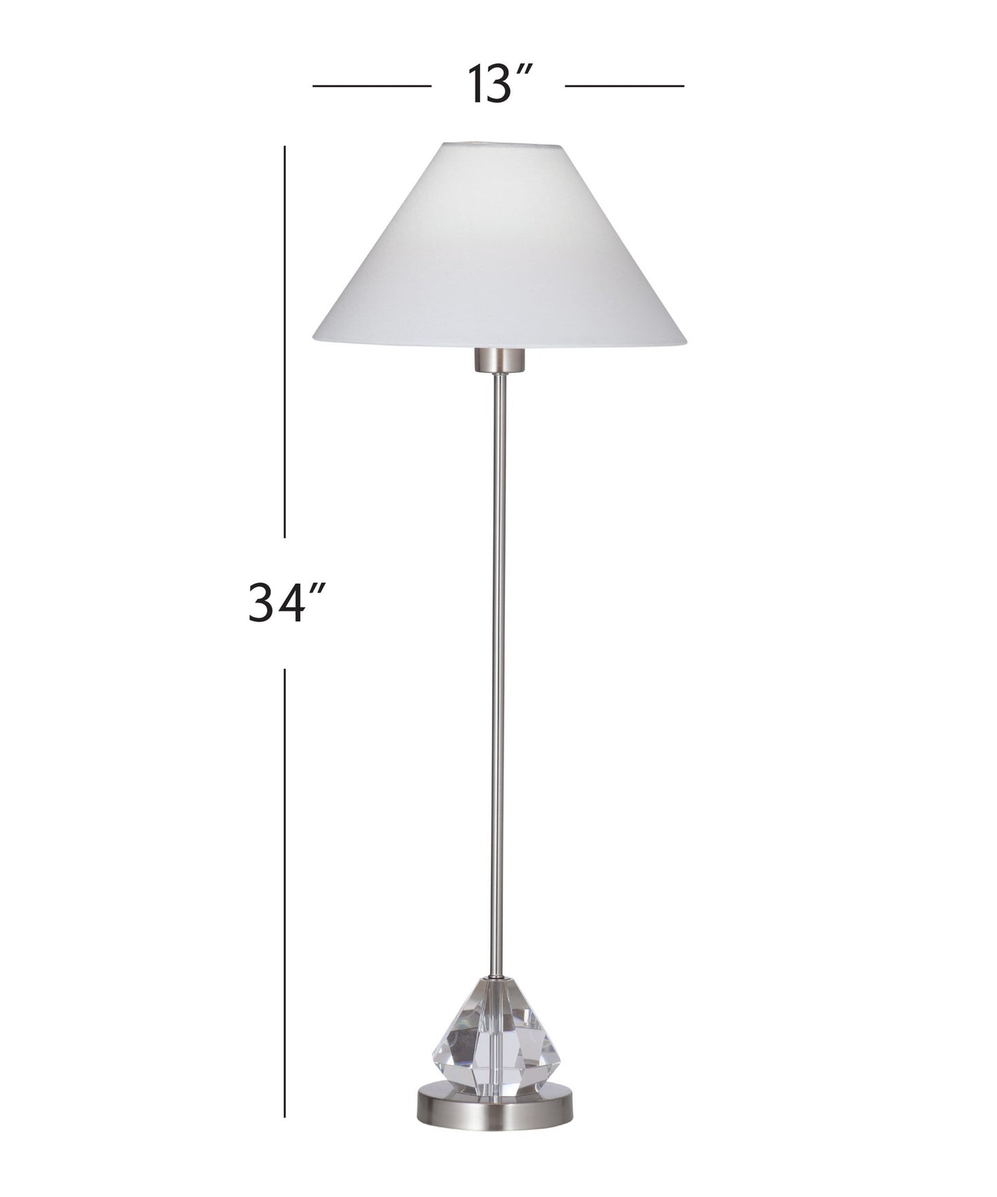 Milford - Table Lamp - Brushed Steel