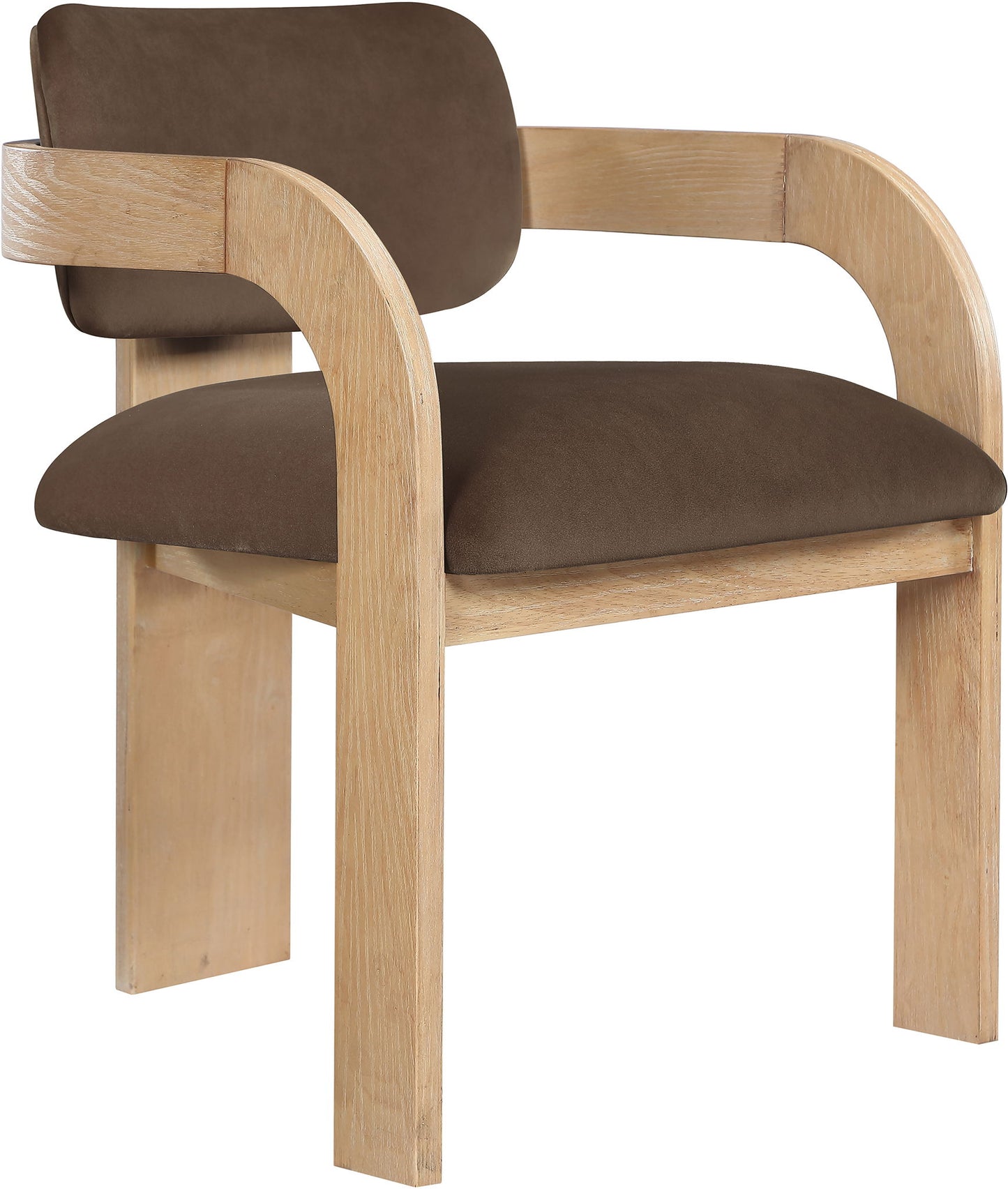 Cedra - Velvet Performance Fabric Upholstered Dining Chair (Set of 2) - Natural Frame