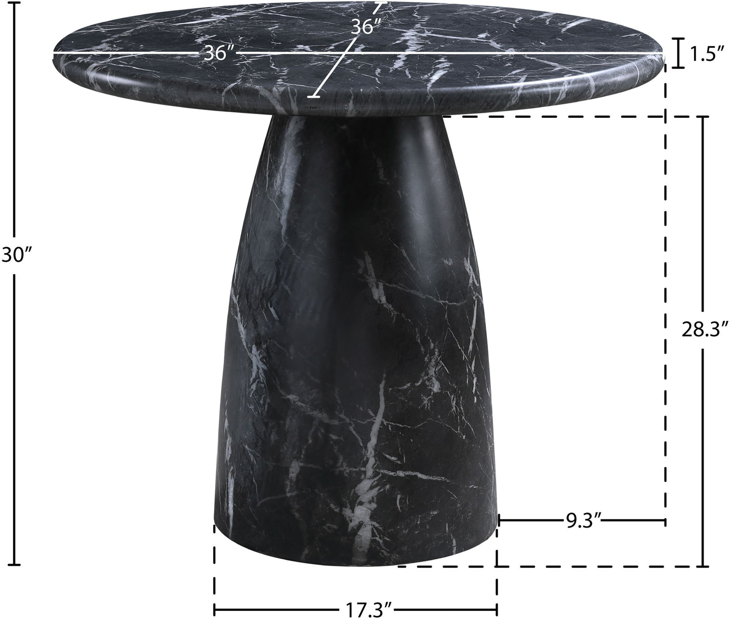 Cosenza - Round Concrete Dining Table
