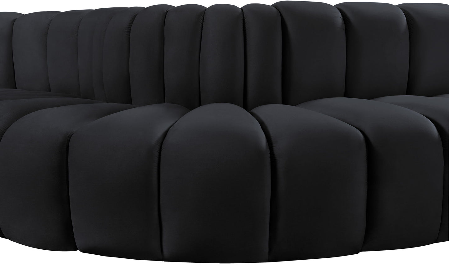 Arc - Velvet 6 Piece Curved Modular Sofa