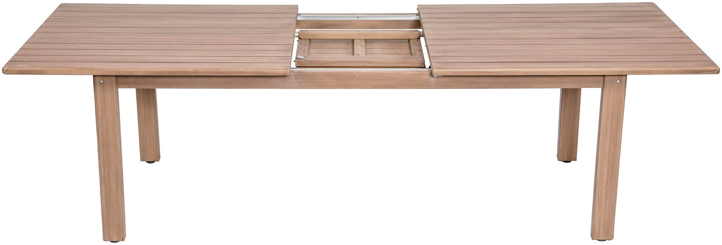 Newport - Acacia Wood 86.75" / 108" Outdoor Patio Dining Table - Natural