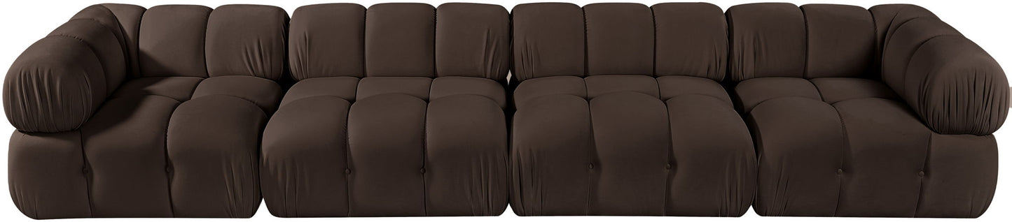Orin - Fabric Velvet 4 Piece Modular Sofa