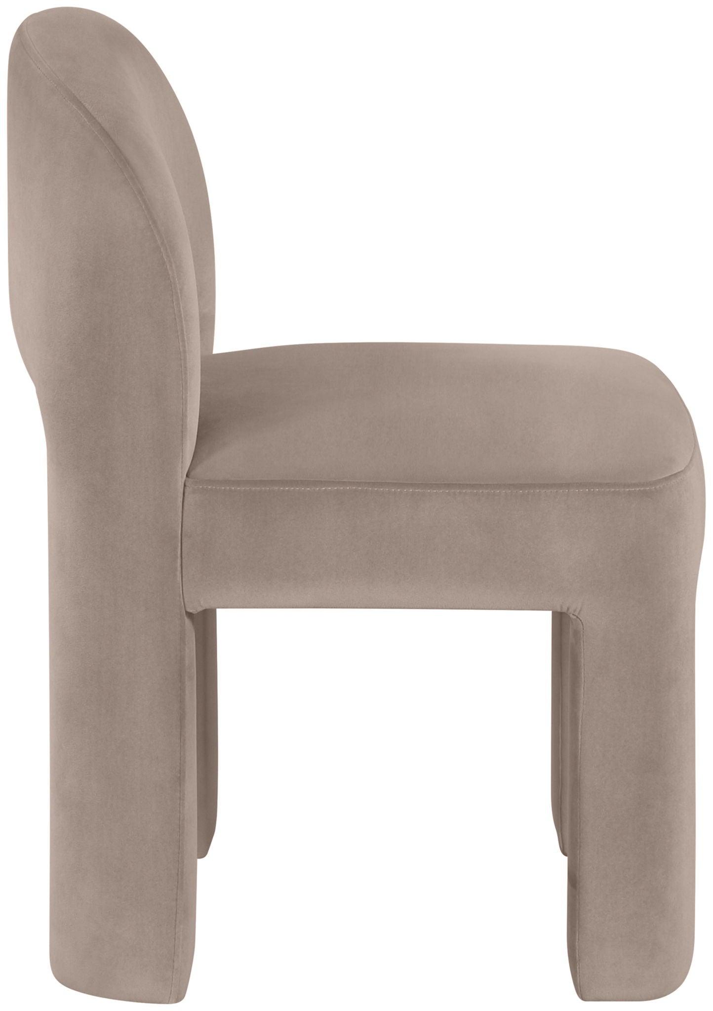 Celine - Velvet Performance Fabric Upholstered Dining Chair (Set of 2) - Taupe