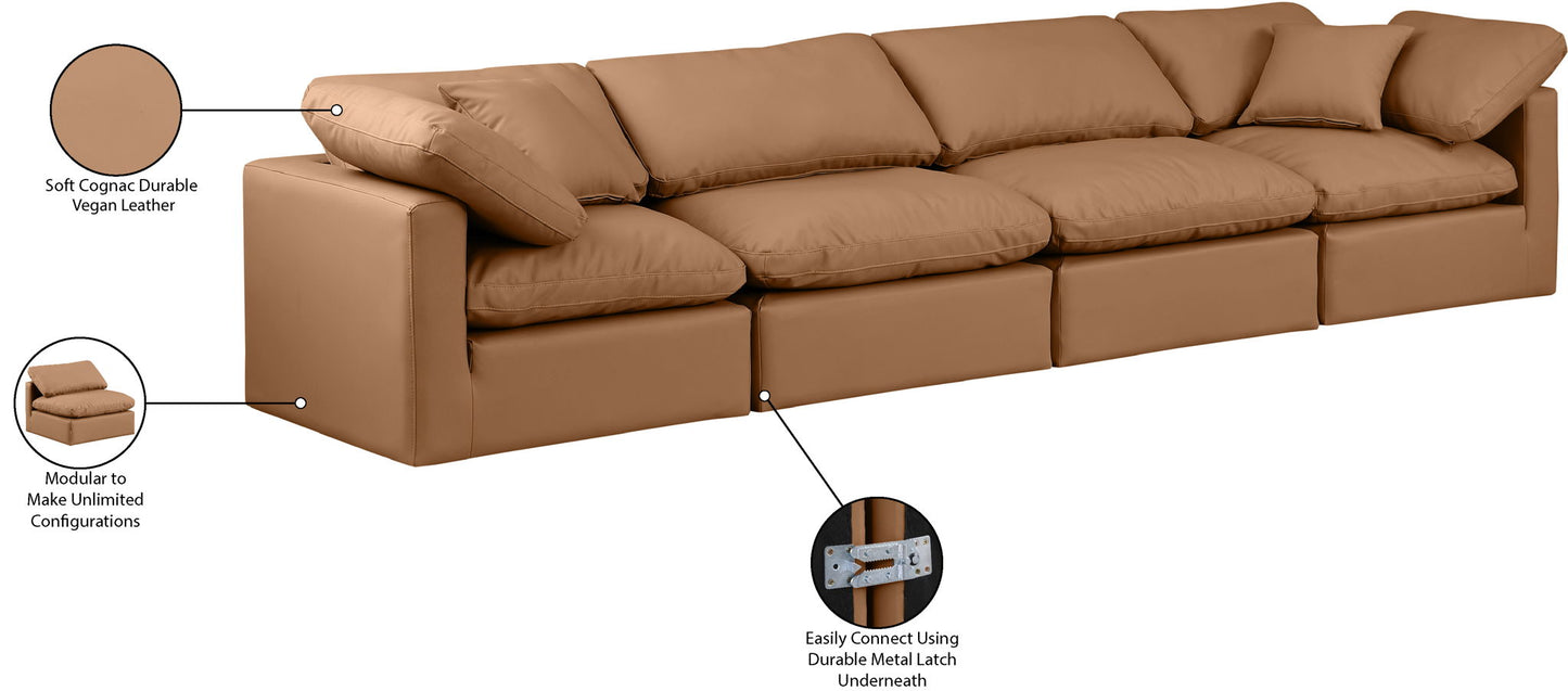 Indulge - Faux Leather 4 Seat Modular Sofa