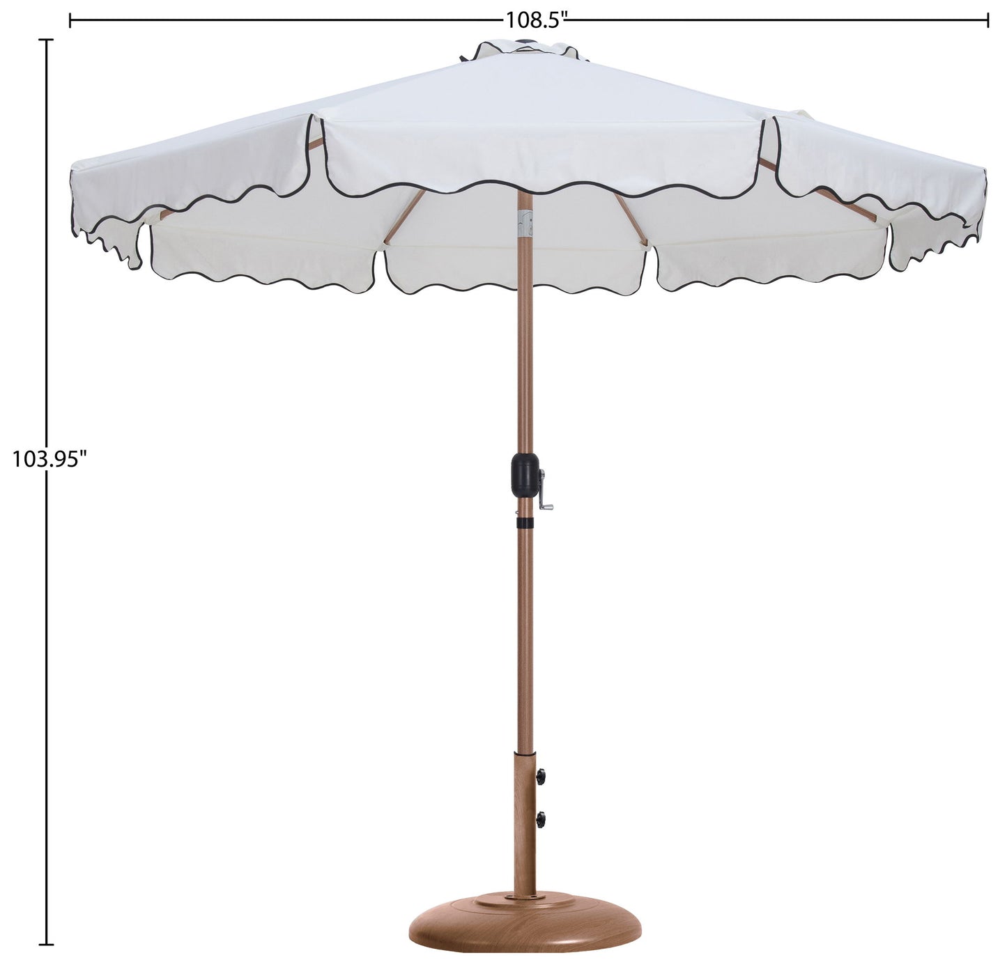 Amalfi - Patio Umbrella - Light Brown Base / Light Brown Pole