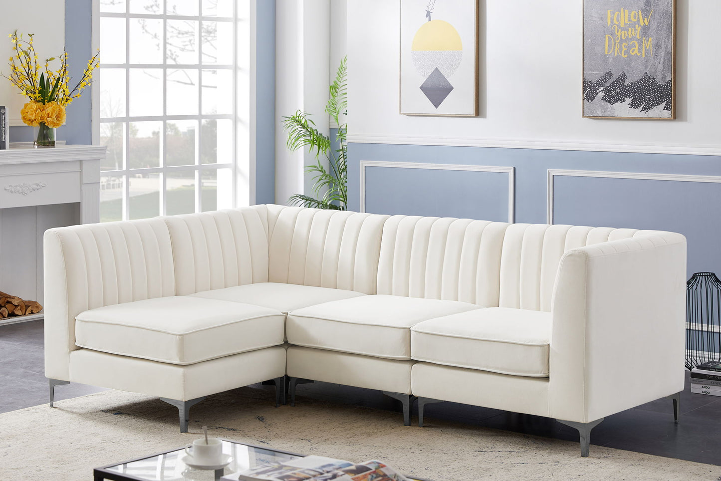 Alina - 4 Piece Modular L-Shaped Sectional
