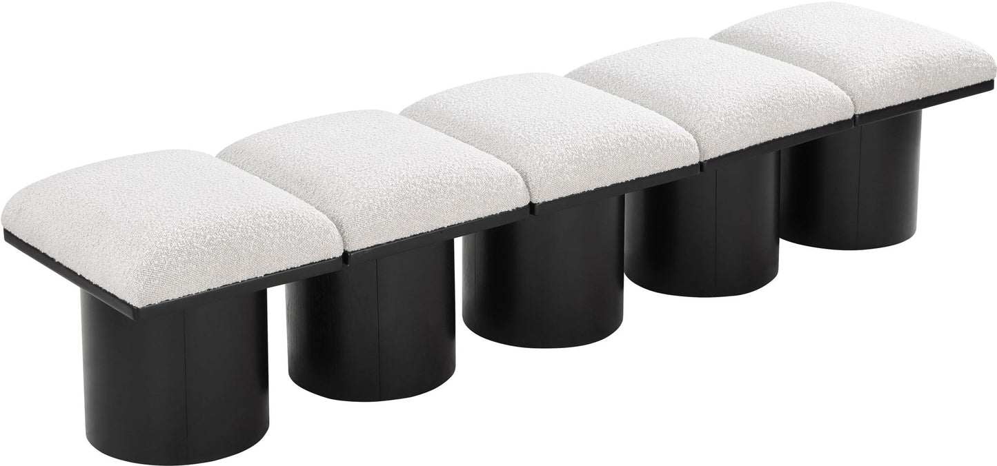 Pavilion - 5 Piece Modular Bench With Black Base