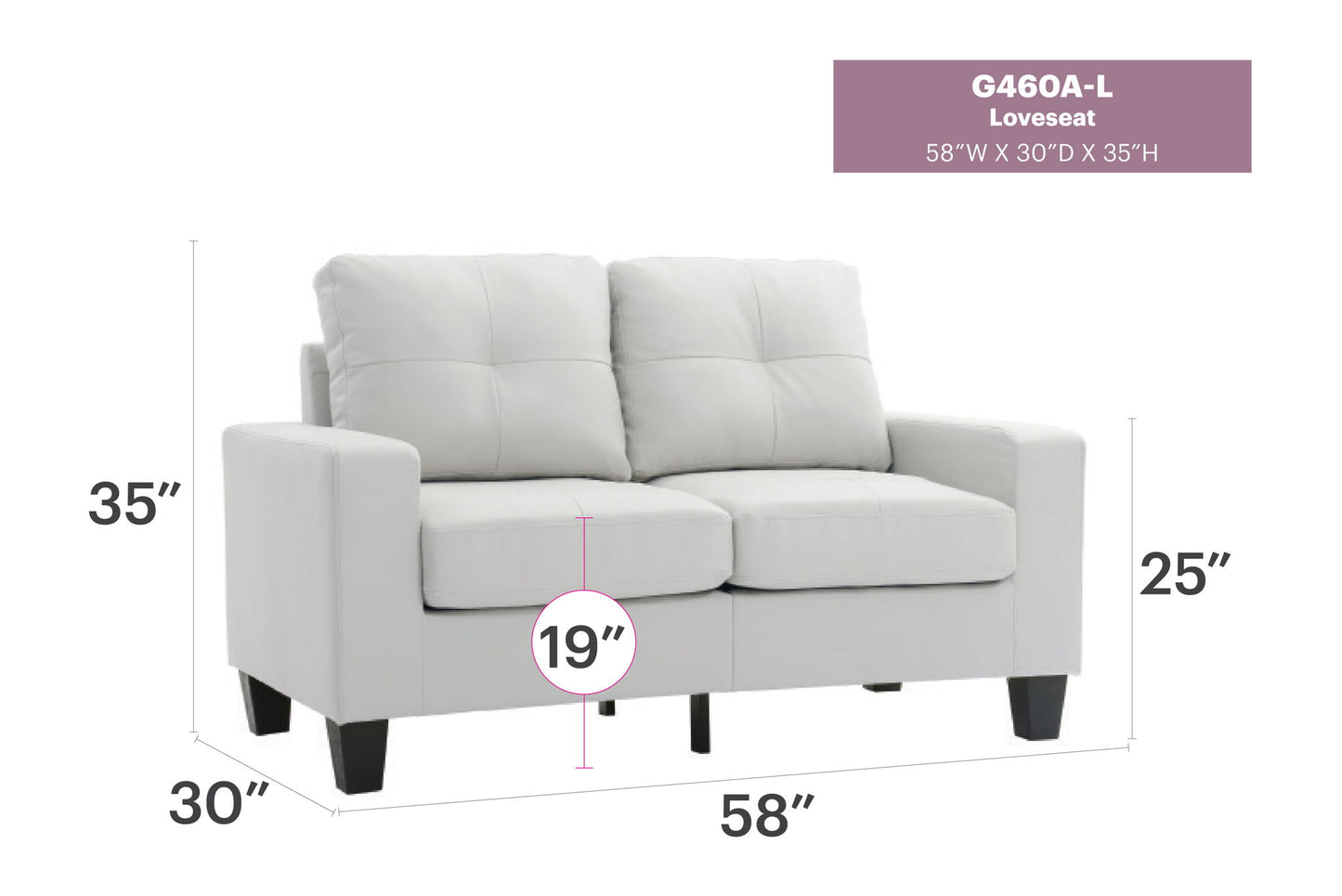 Glory Furniture - Newbury - Modular Loveseat