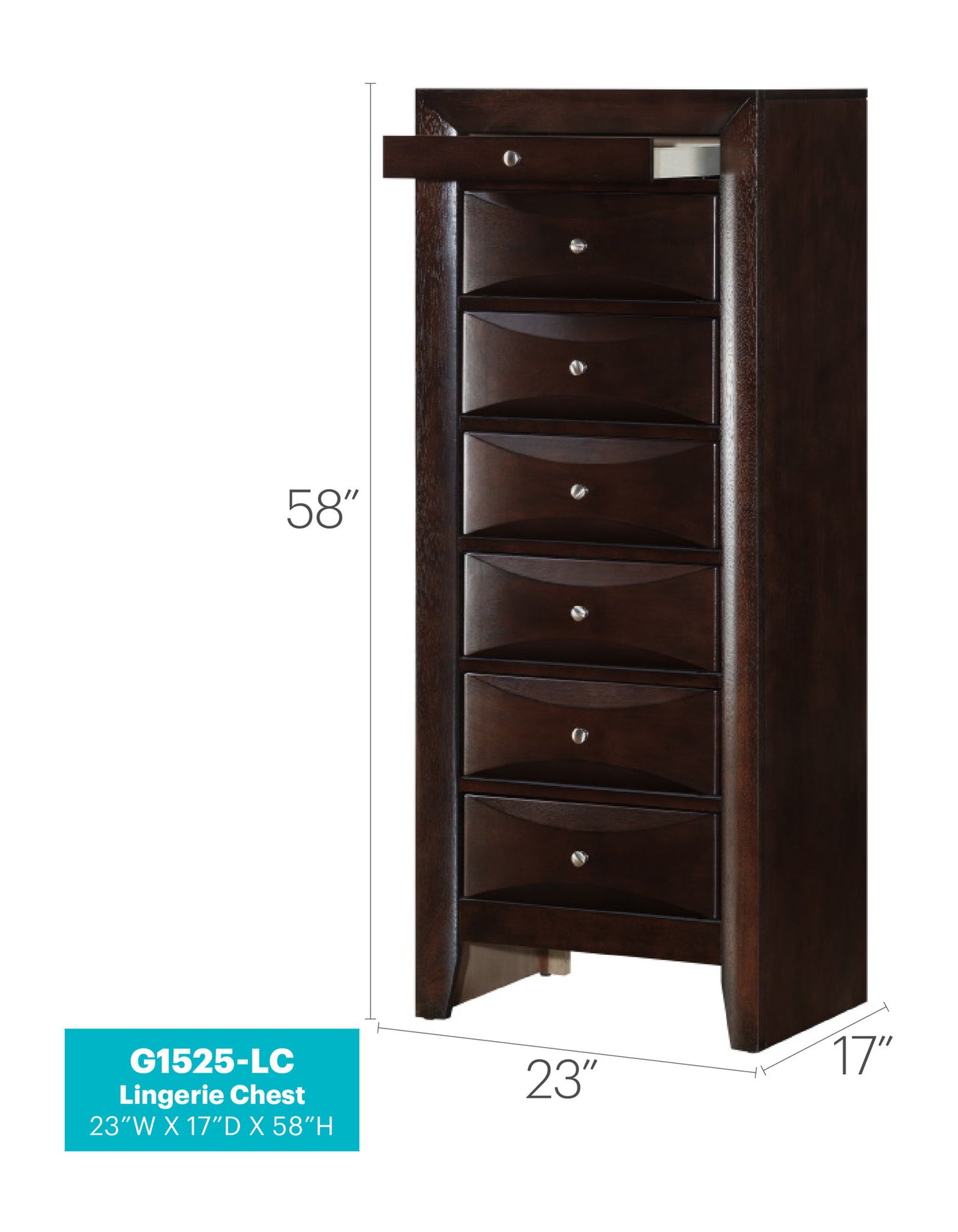 Glory Furniture - Marilla - 7 Drawer Lingerie Chest