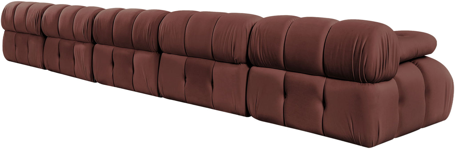 Orin - Velvet 5 Piece Modular Armless Sofa