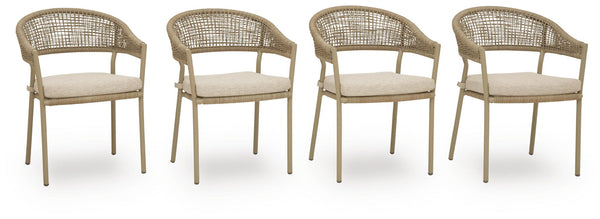 Orchard Beach - Arm Chair With Cushion (Set of 4) - Beige