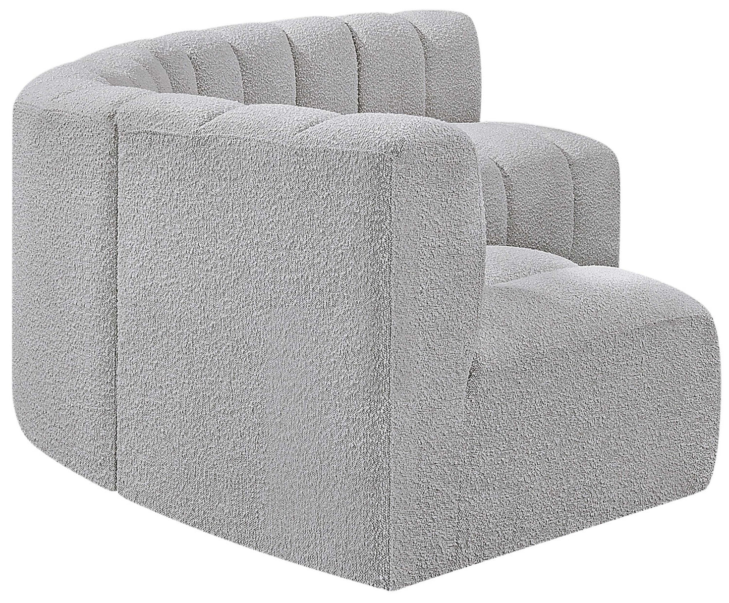 Arc - Boucle Fabric 5 Piece U-Shaped Modular Sofa