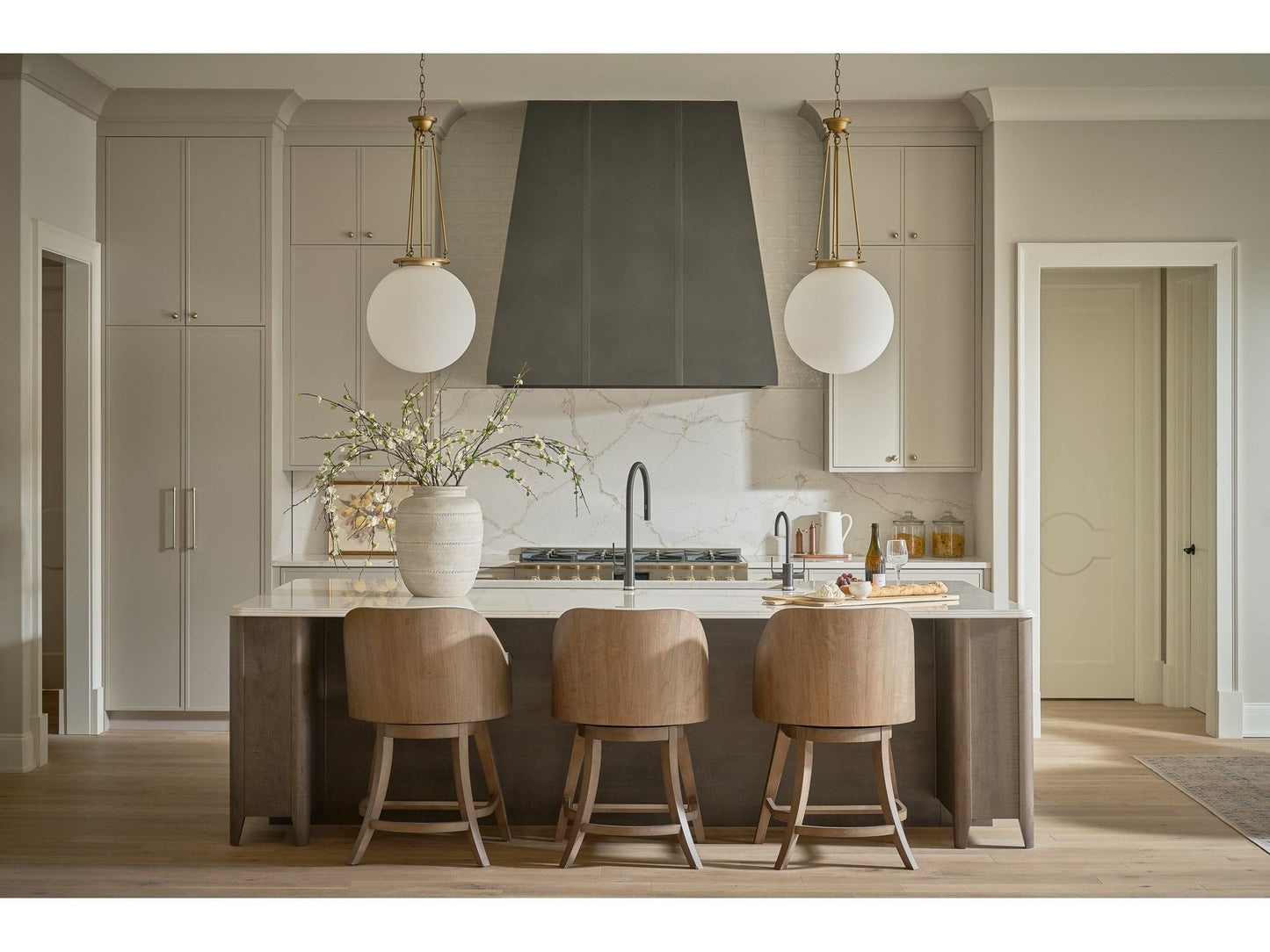 Modern - Swivel Counter Chair - Haze / Levi Oyster