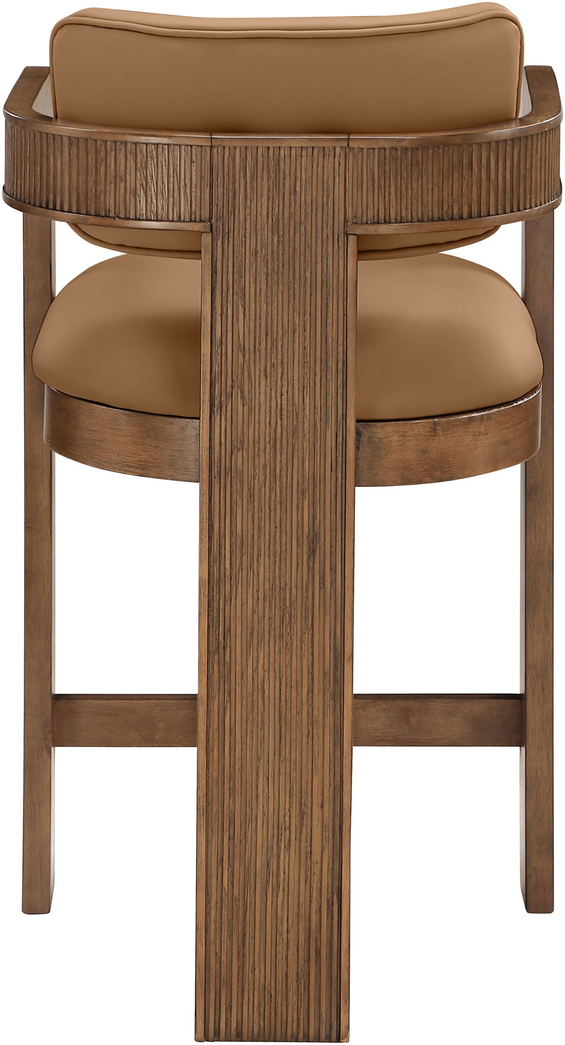 Sacha - Vegan Leather Upholstered Counter Stool With Brown Base