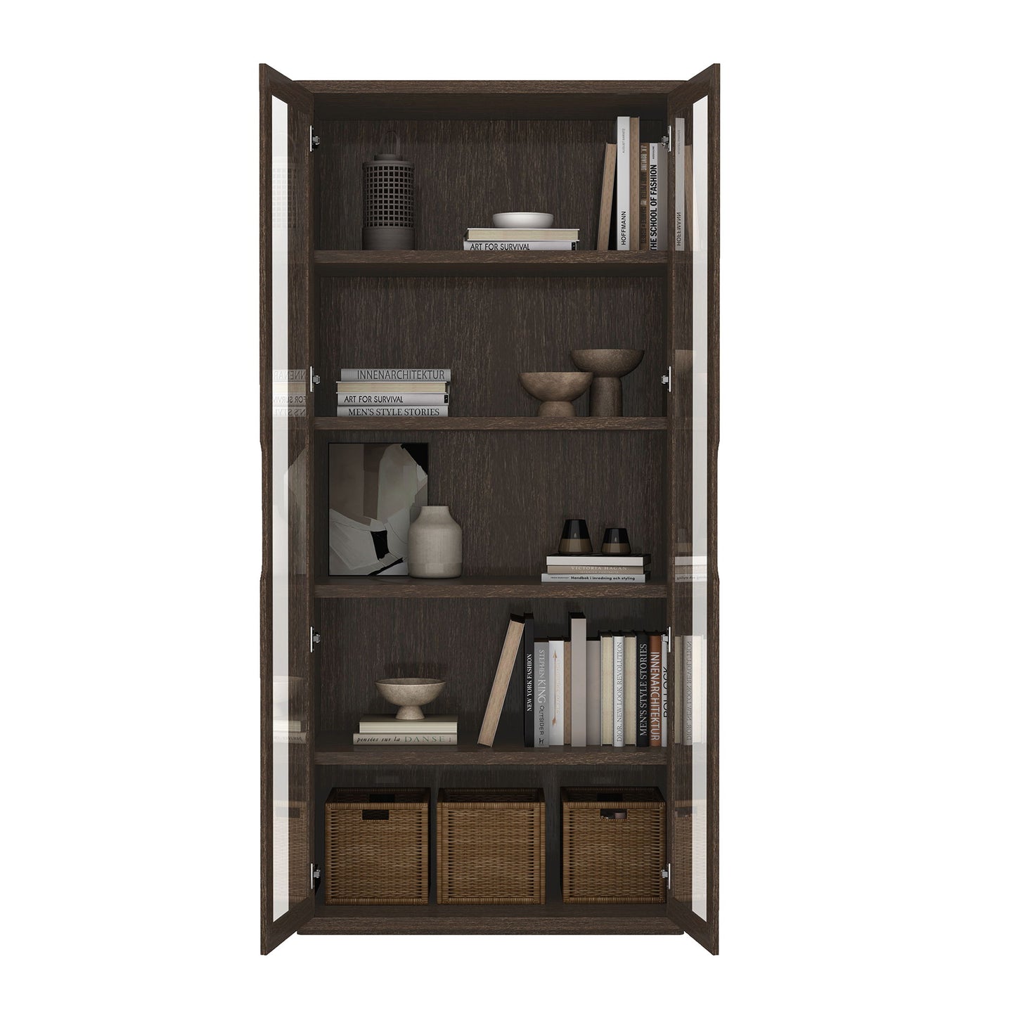 Manhattan Rivington - Bookcase Cabinet With Glass Doors