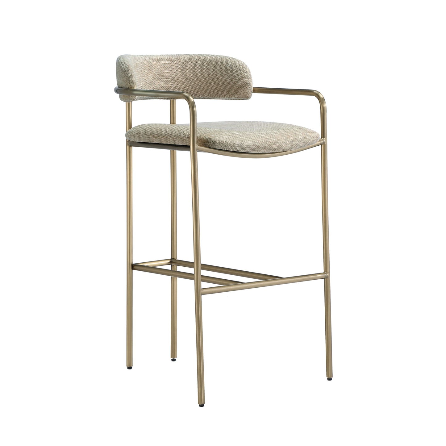 Manhattan Serene - Metal Upholstered Barstool
