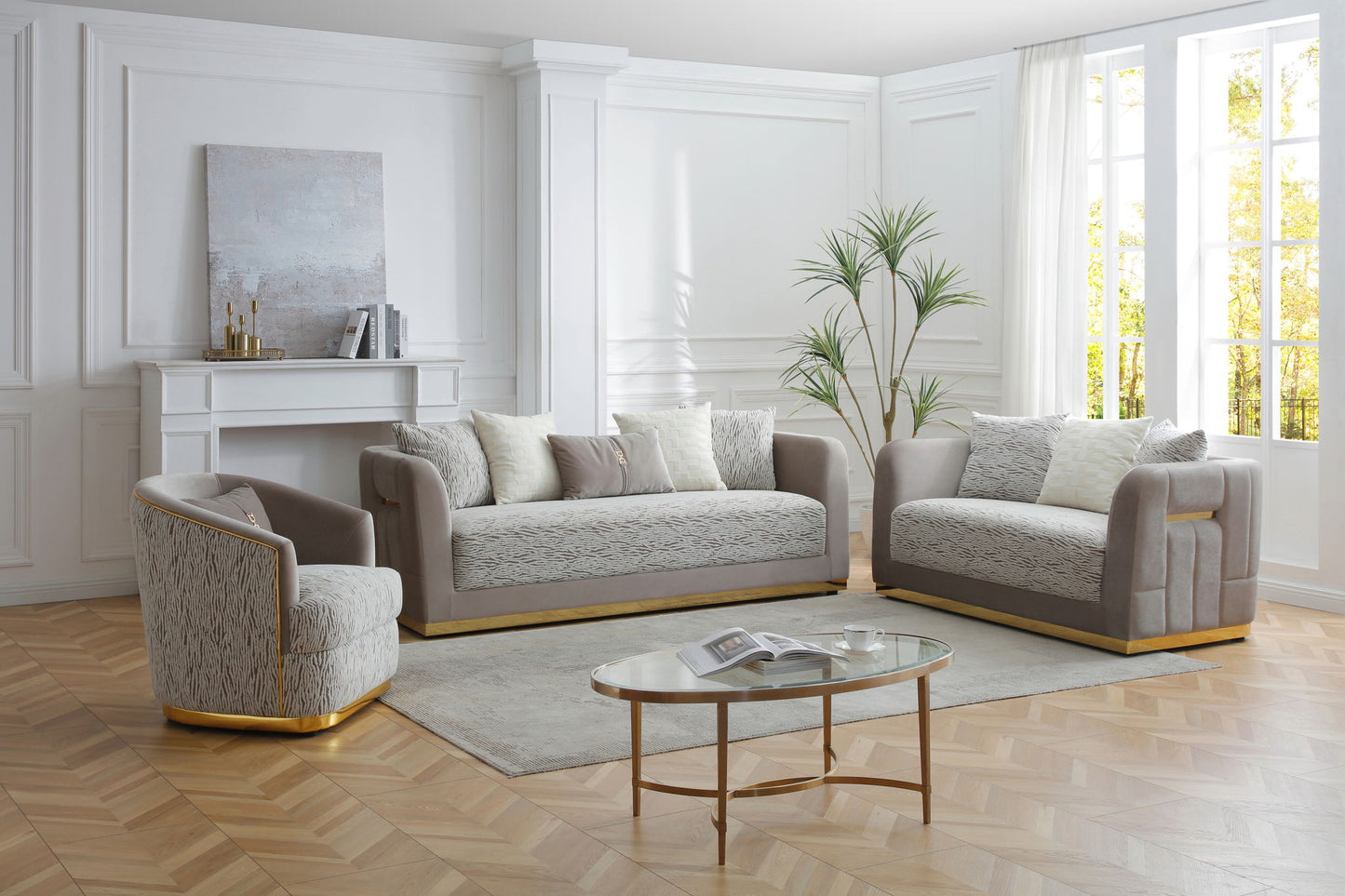 Lexington - Chair - Brown / Light Beige