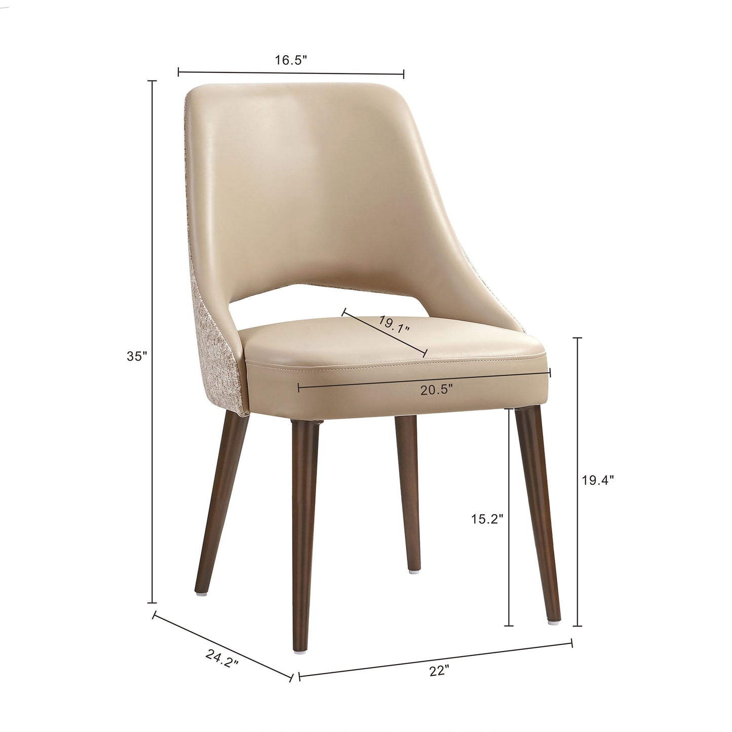 Manhattan Liora - Wood Upholstered Side Chair (Set of 2)