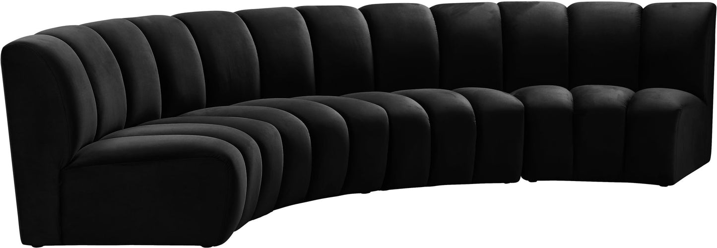 Infinity - 4 Piece Velvet Modular Sectional