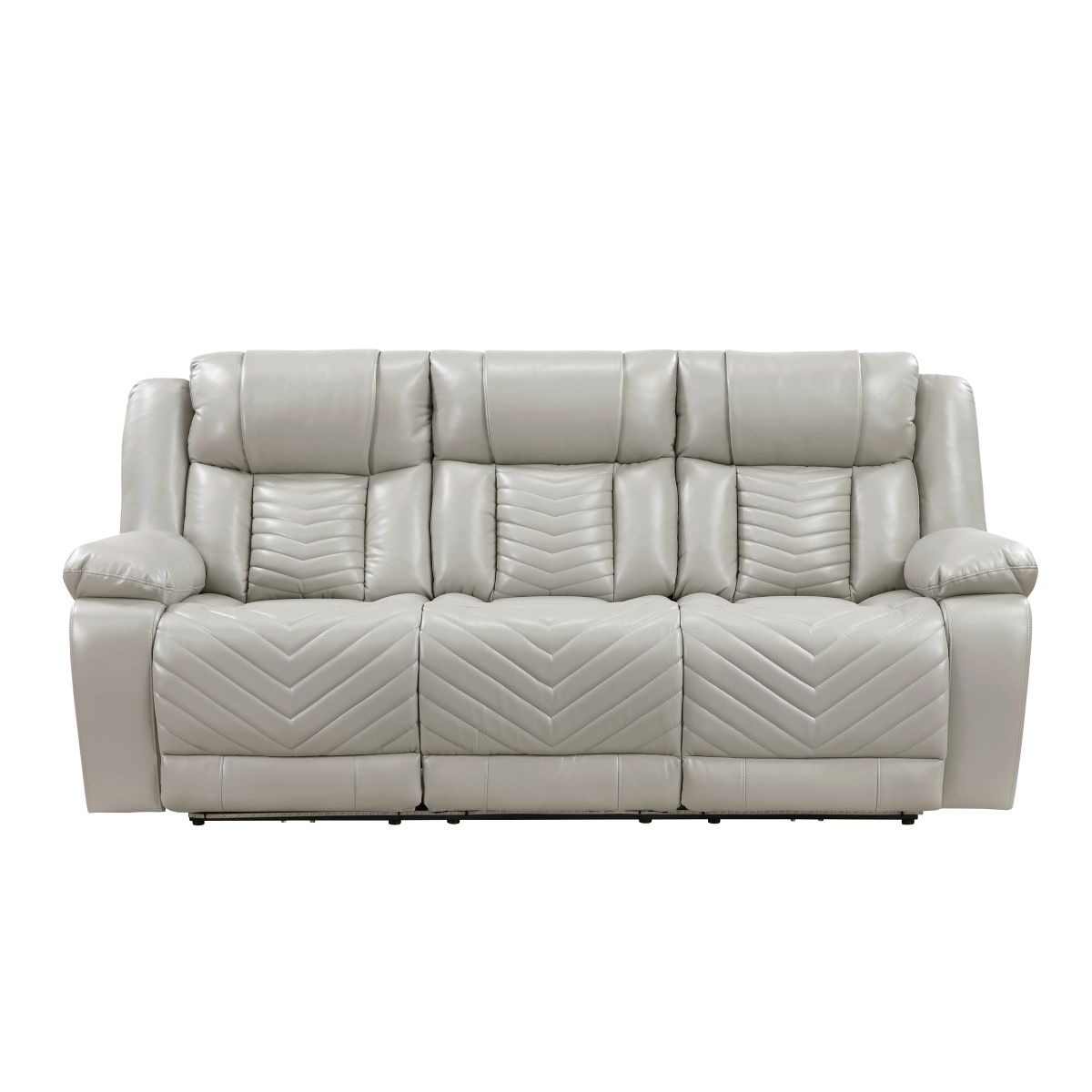 Huron Power Double Reclining Sofa with Center Drop-Down Cup Holders, Wireless Charger, Magazine Bag, LED and Charging Ports
