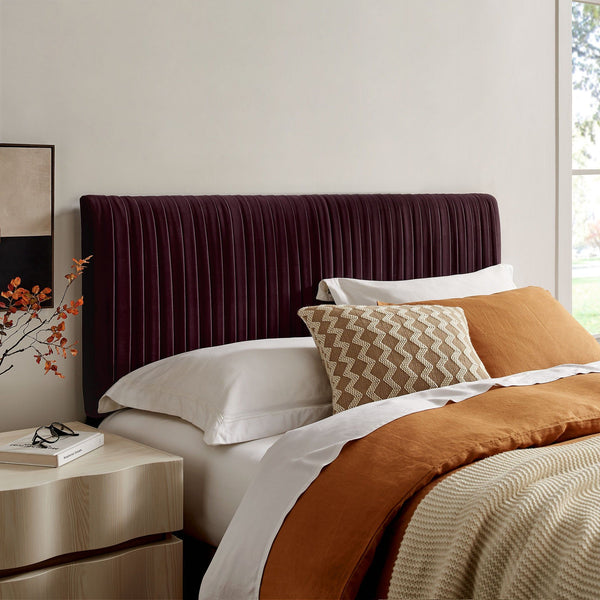 Eloise Upholstered Headboard - King, Mulberry