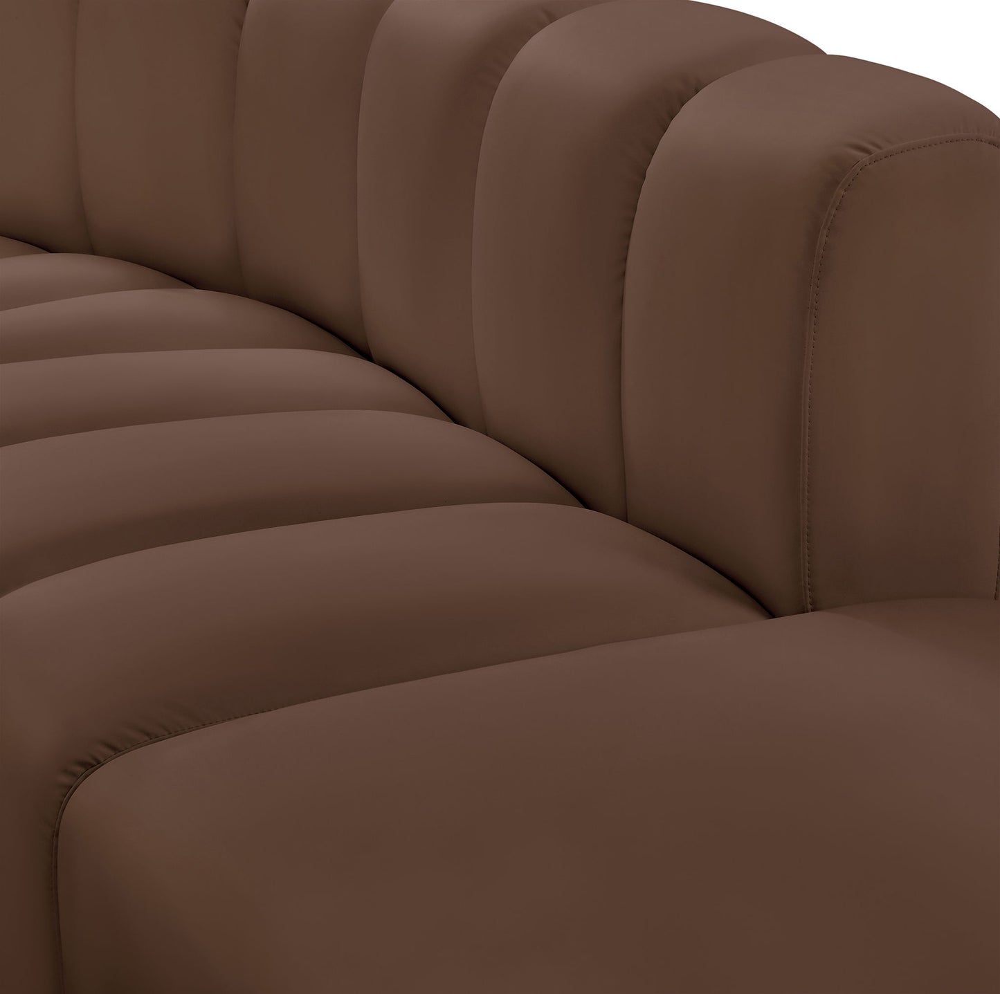 Arc - Faux Leather 3 Seats Modular Sofa