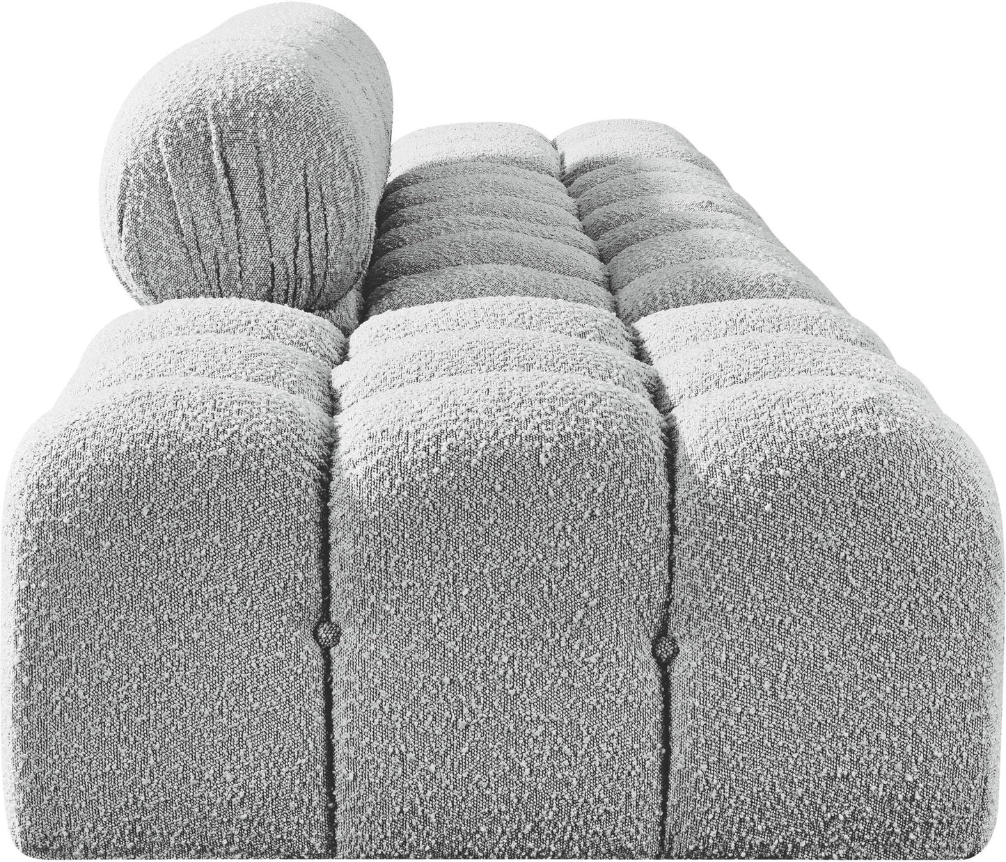 Ames - 4 Piece Boucle Upholstered Modular Sofa With 2 Backless Seats