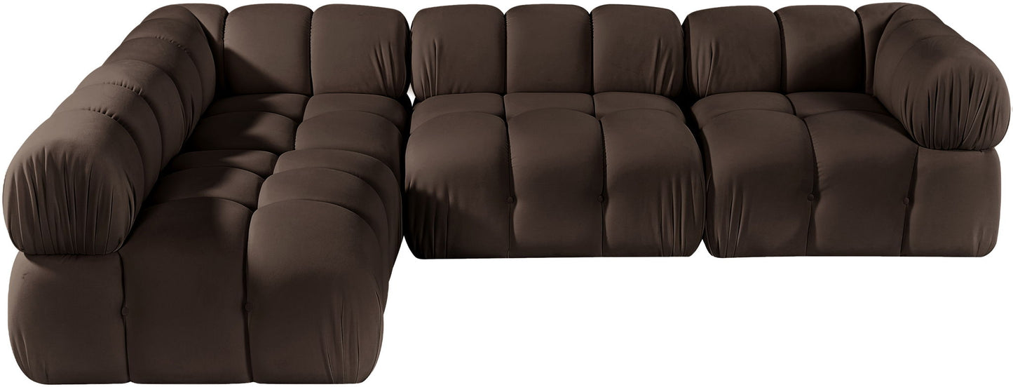Orin - Fabric Velvet 4 Piece Modular Sectional