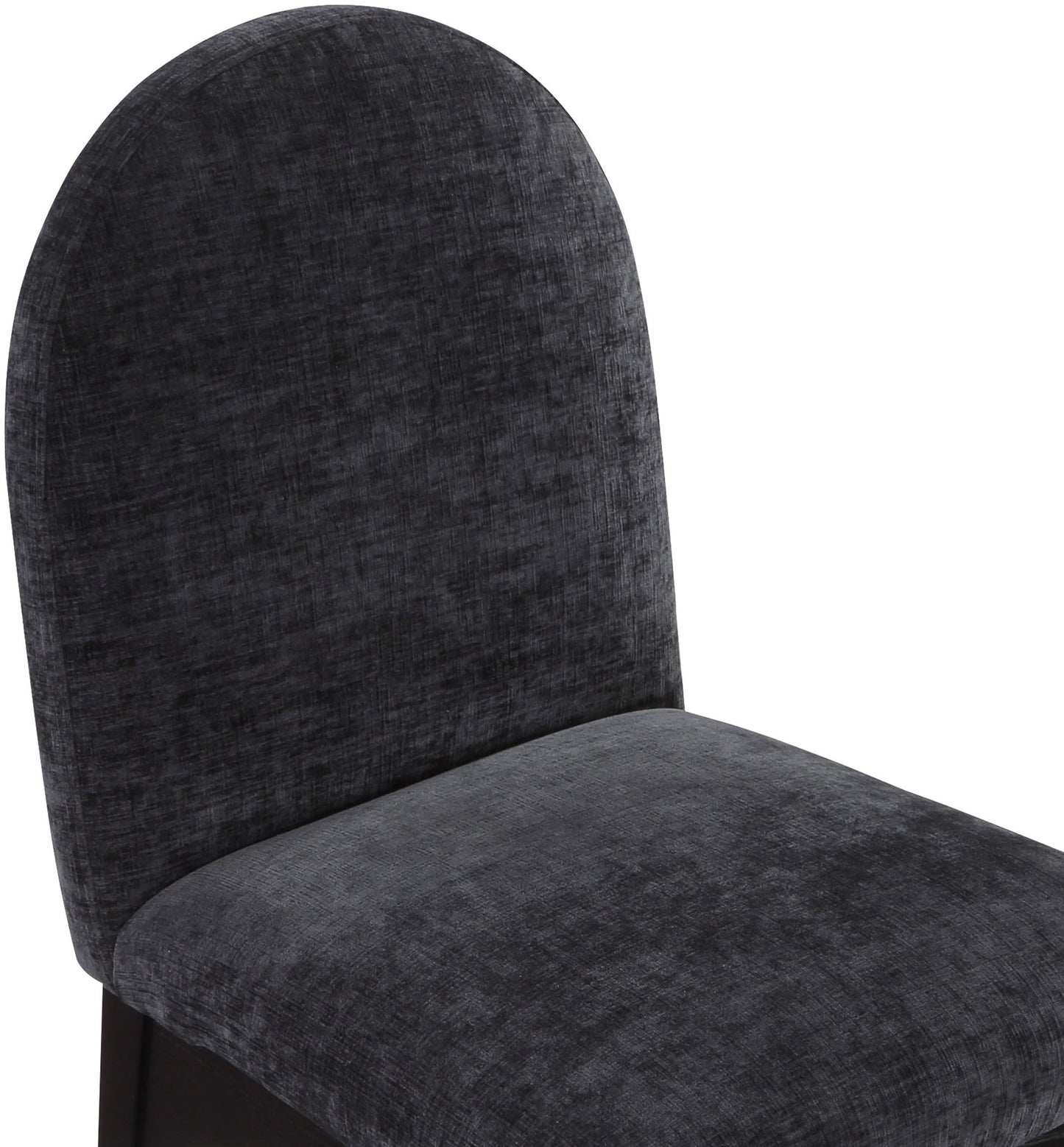 Waldorf - Chenille Dining Side Chair With Black Legs