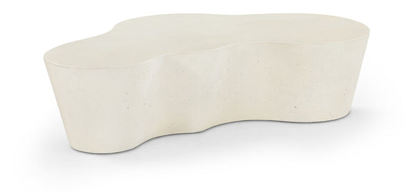 Monza - Concrete And Fiberglass Indoor / Outdoor Coffee Table - Cream