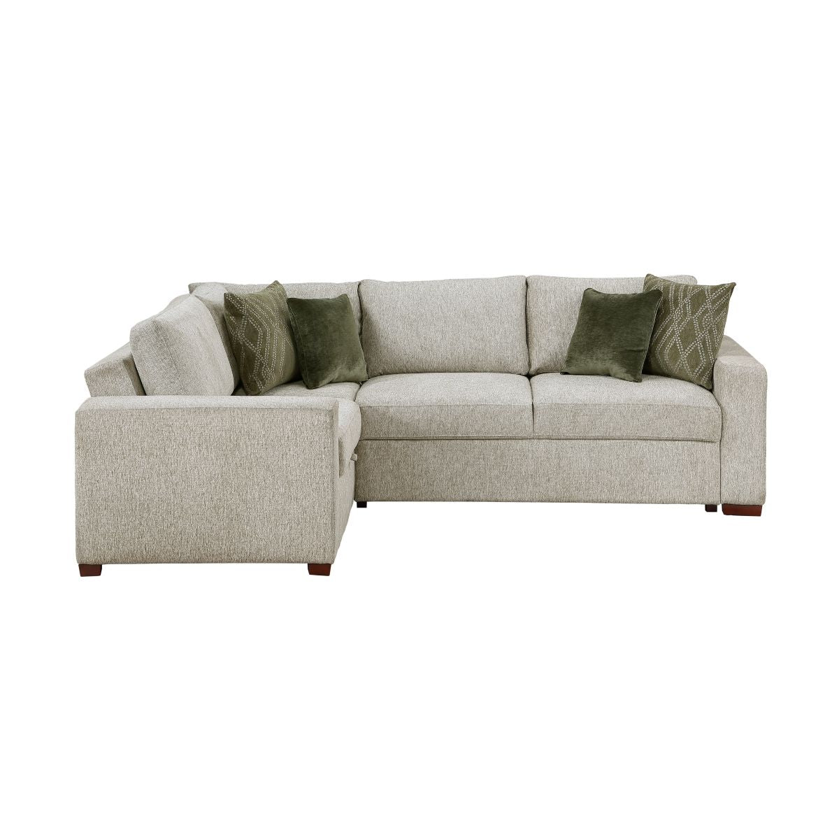 Isla 3-Piece Sectional with Pull-out Bed and Click Motion Back