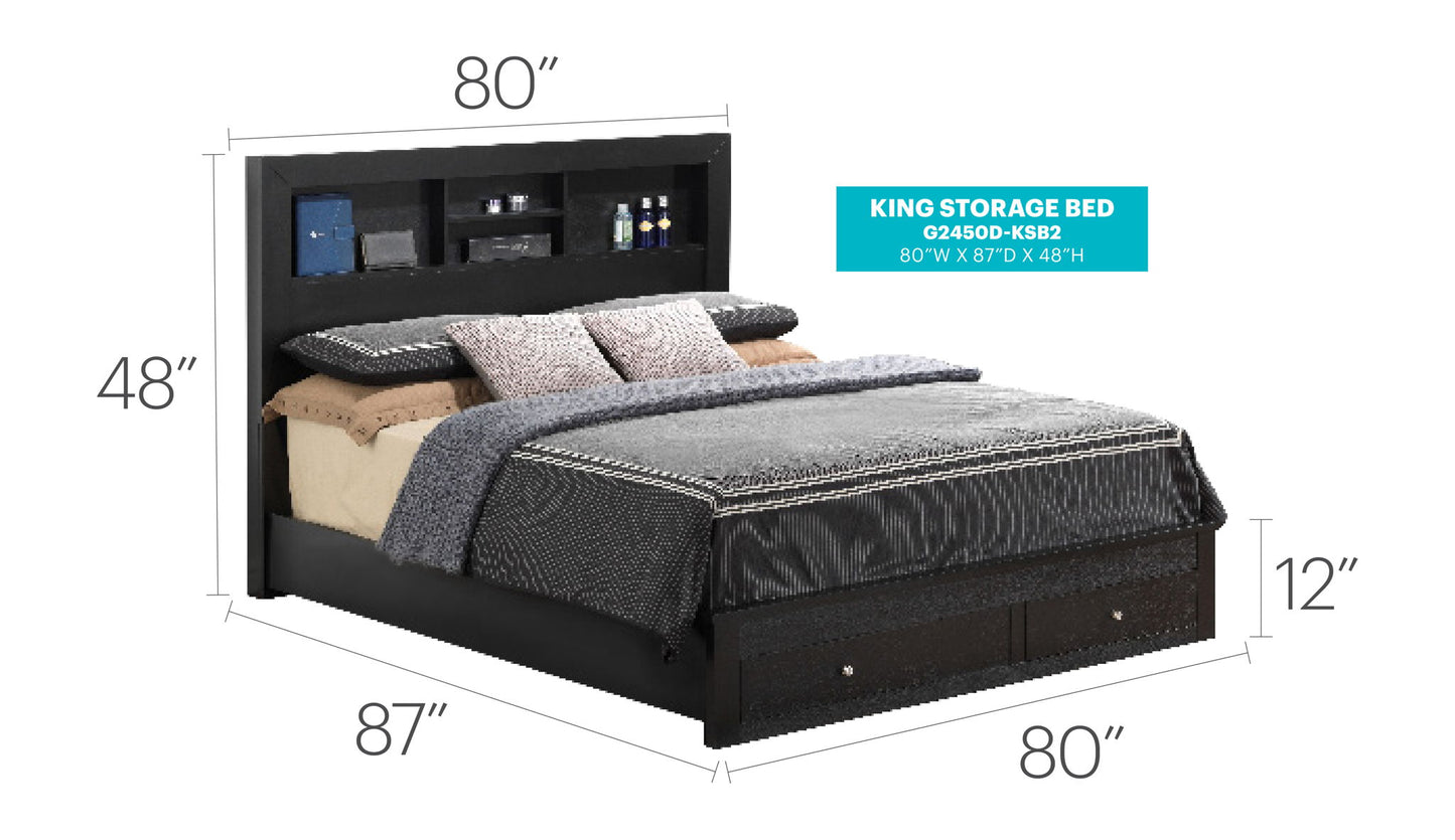 Glory Furniture - Burlington - Storage Bed