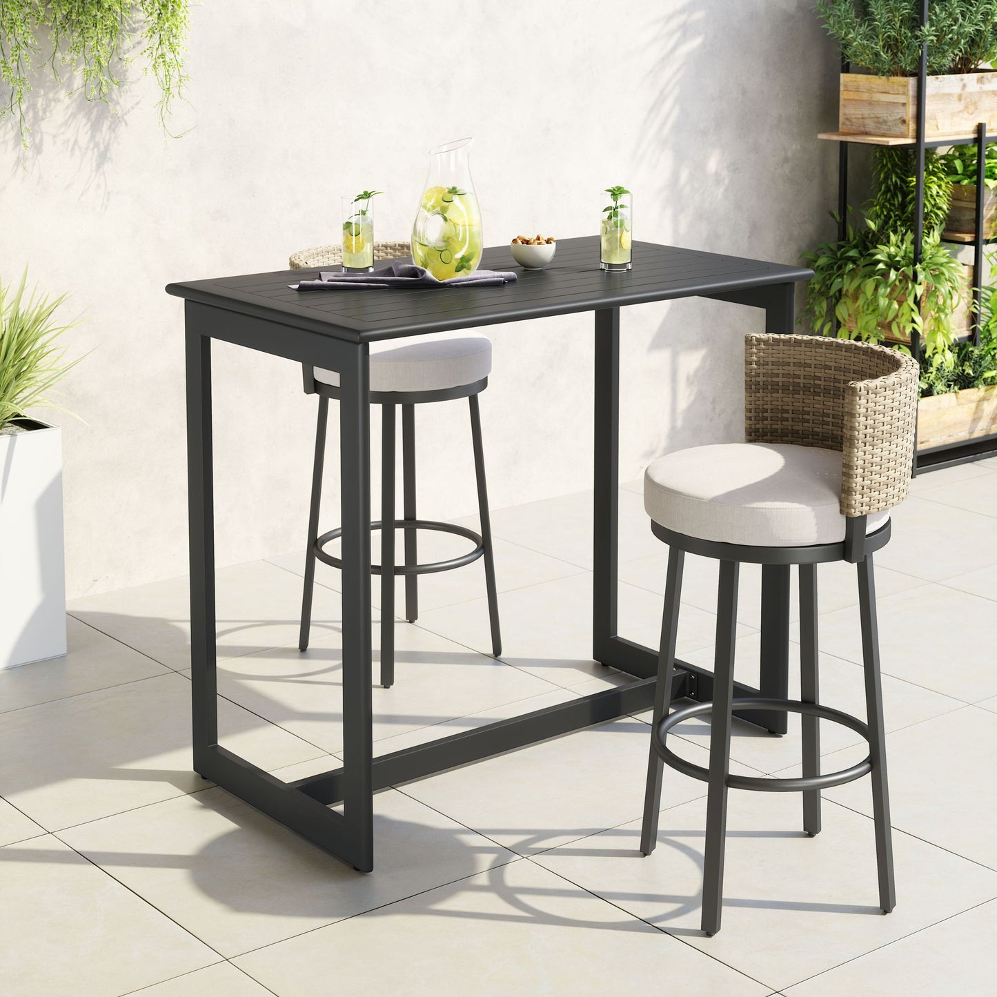Midnight Wave - Bar Table - Black