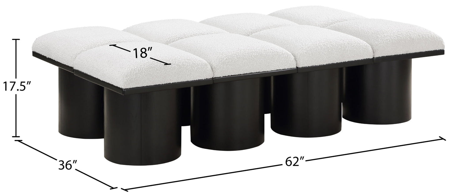 Pavilion - 8 Piece Modular Bench With Black Base