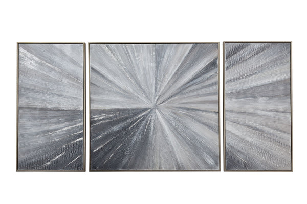 Cambric Canvas Art (Set of 3) - Dark Gray