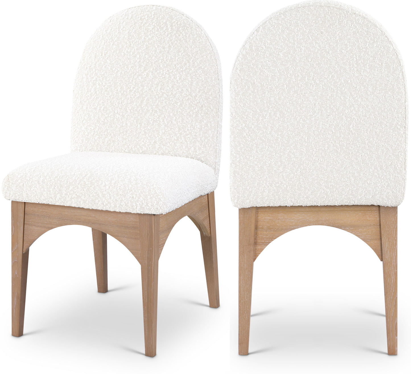 Waldorf - Boucle Dining Side Chair With Natural Legs