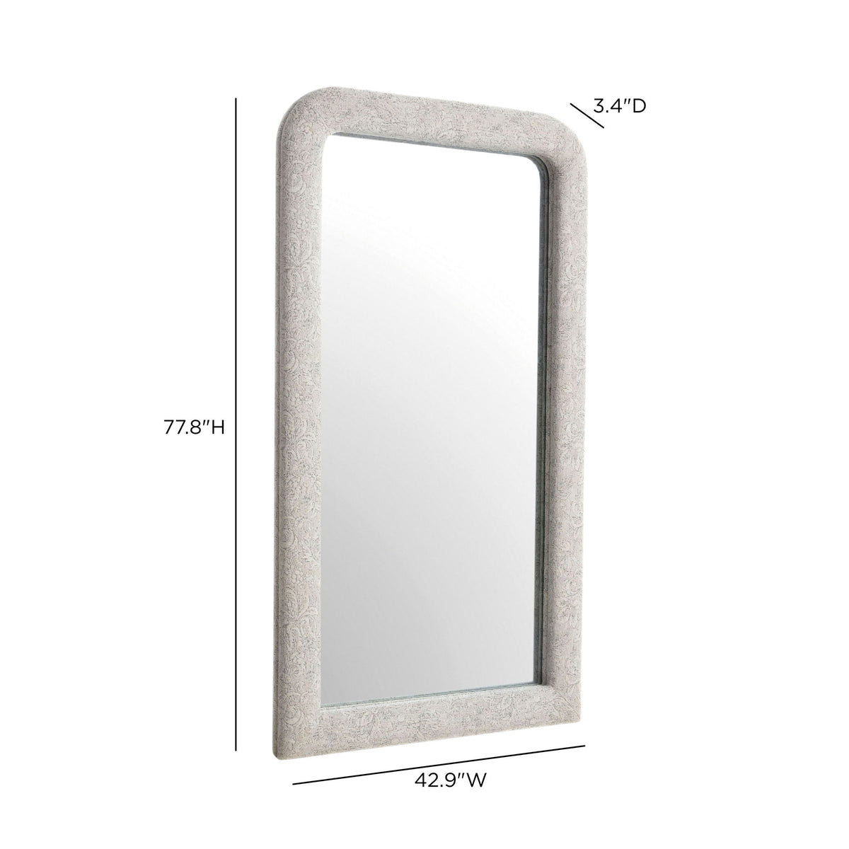 Heidi - Floor Mirror Textured Fabric