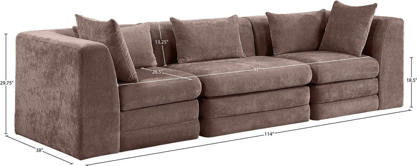 Stellar - 3 Piece 114" Upholstered Modular Sofa