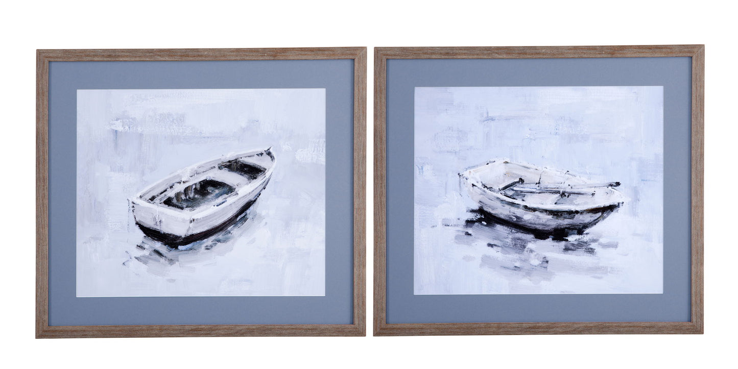 Drifting And Morning Row Wall Decor (Set of 2) - Gray