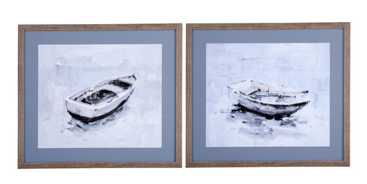 Drifting And Morning Row Wall Decor (Set of 2) - Gray